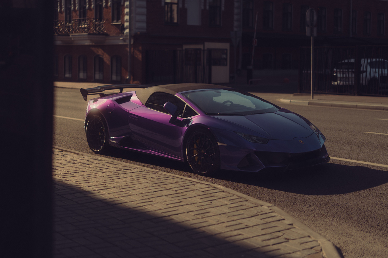 Lamborghini Huracán EVO Spyder — автомобильная фотосъёмка в Казани