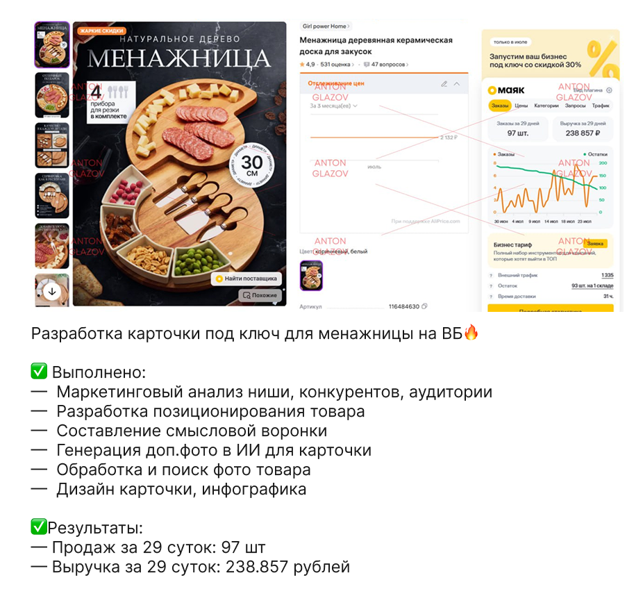 Результаты клиентов [продажи]. Дизайн карточек для маркетплейсов