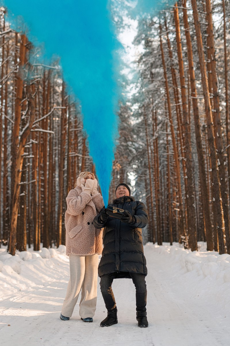 Гендер пати зимой. Свадебный и семейный фотограф Наталья Штык