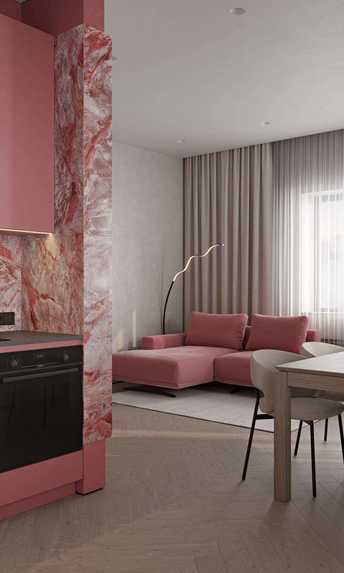 «Коралловый риф». Студия интерьерной визуализации «ЛИНИИ»