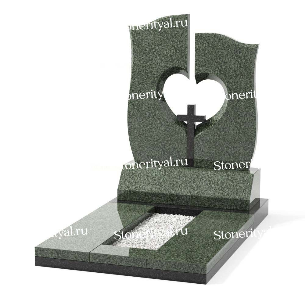 Комбинированные памятники на одного. Изготовление и установка памятников в Москве и МО