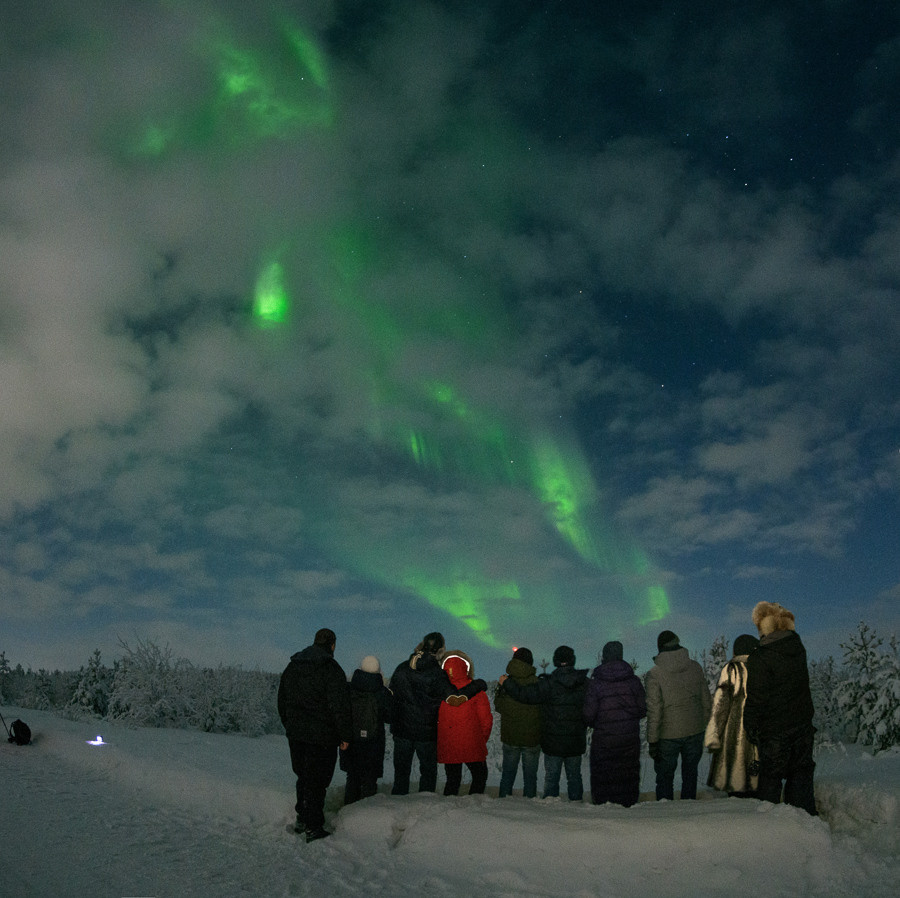 Мурманск, северное сияние. Творческие сьемки