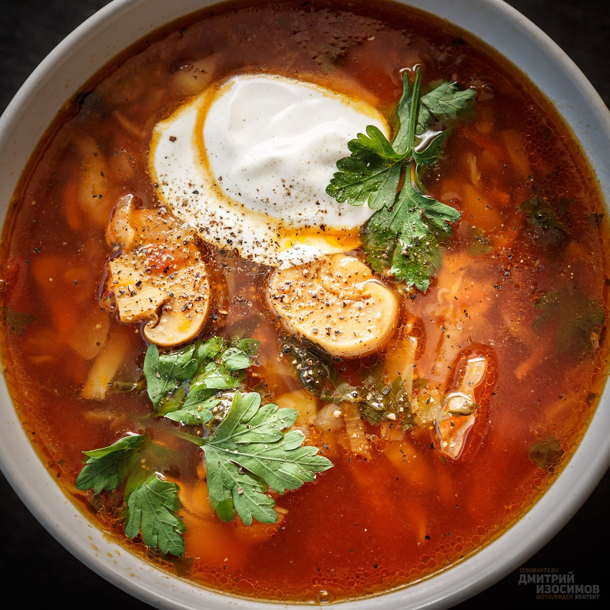 Съёмка блюд для меню