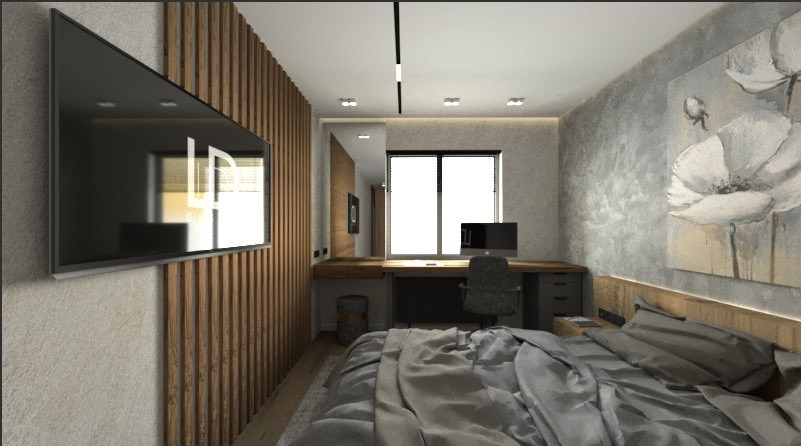 Дизайн интерьера квартиры. Интерьер спальни. Визуализация дизайн проекта. Ремонт под ключ в Москве, Челябинске, Екатеринбурге