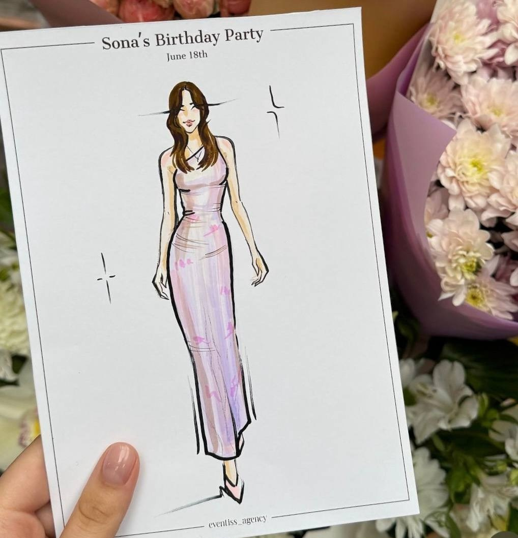 Модные фэшн скетчи на мероприятия. Eventiss art agency| Художники и арт-услуги на мероприятие Москва и МО