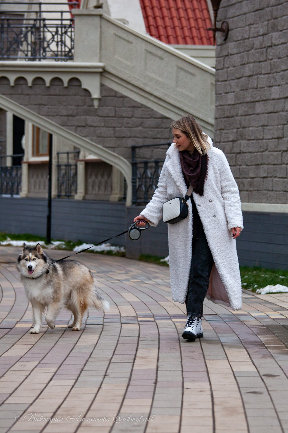 Прогулка с Хаски (Настя). Виктория Ахмылова. Фотограф в Москве