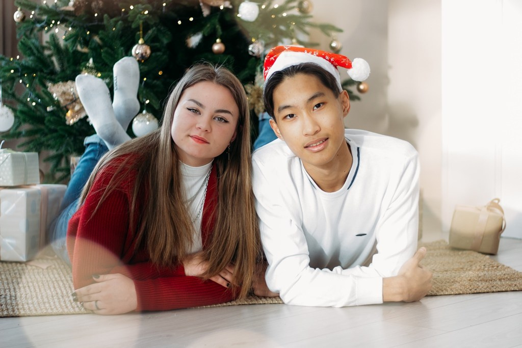 Школьники В Новогодней студии. Фотограф Бурятия. Печать фотокниг