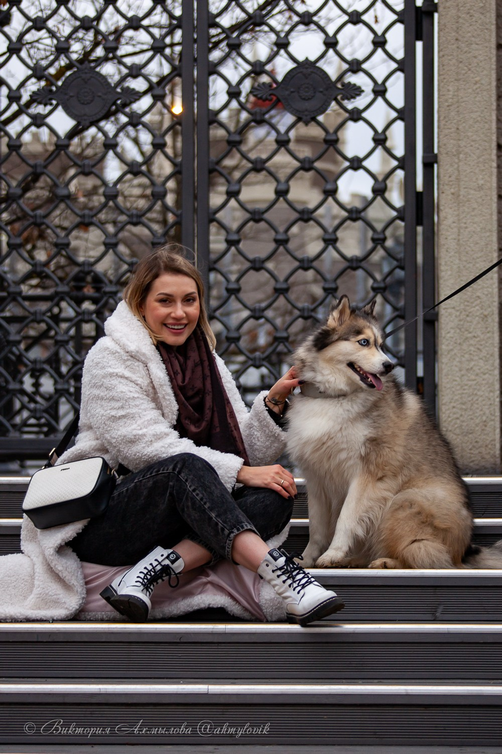 Прогулка с Хаски (Настя). Виктория Ахмылова. Фотограф в Москве