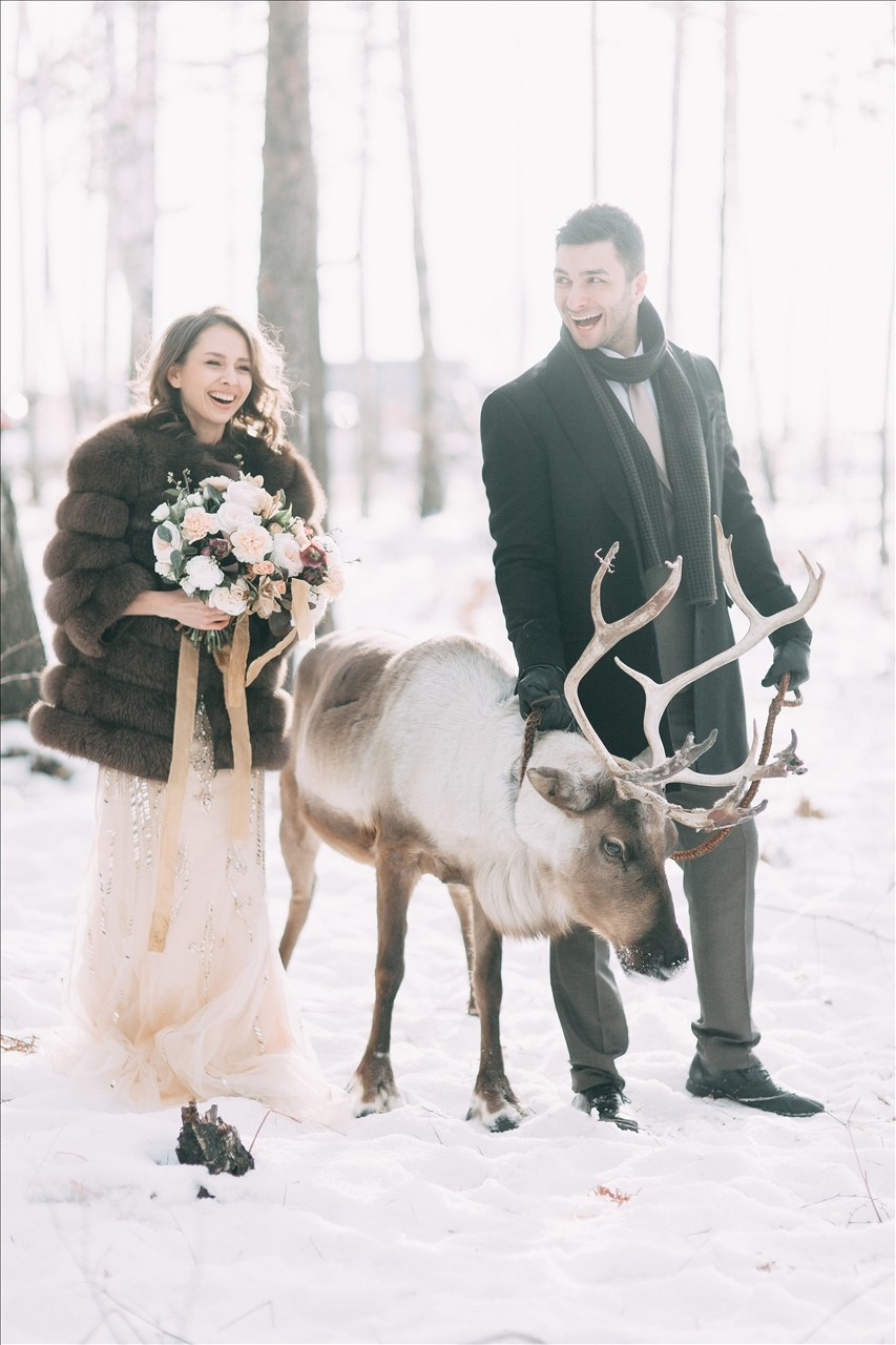 Стильная зимняя свадьба