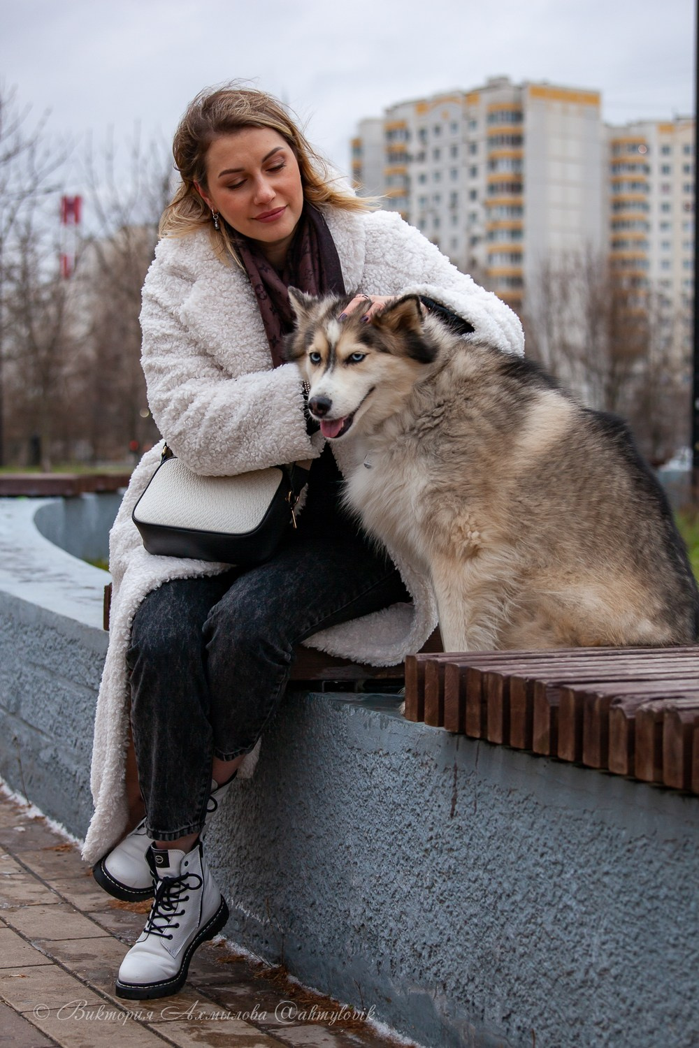 Прогулка с Хаски (Настя). Виктория Ахмылова. Фотограф в Москве
