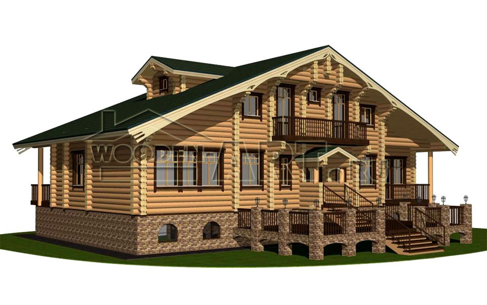 «Иваново» 369 кв. м. Проекты деревянных домов