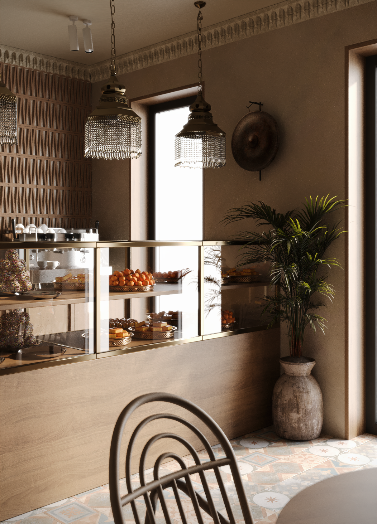 Кафе-магазин в южном стиле. Дизайн интерьера в Крыму