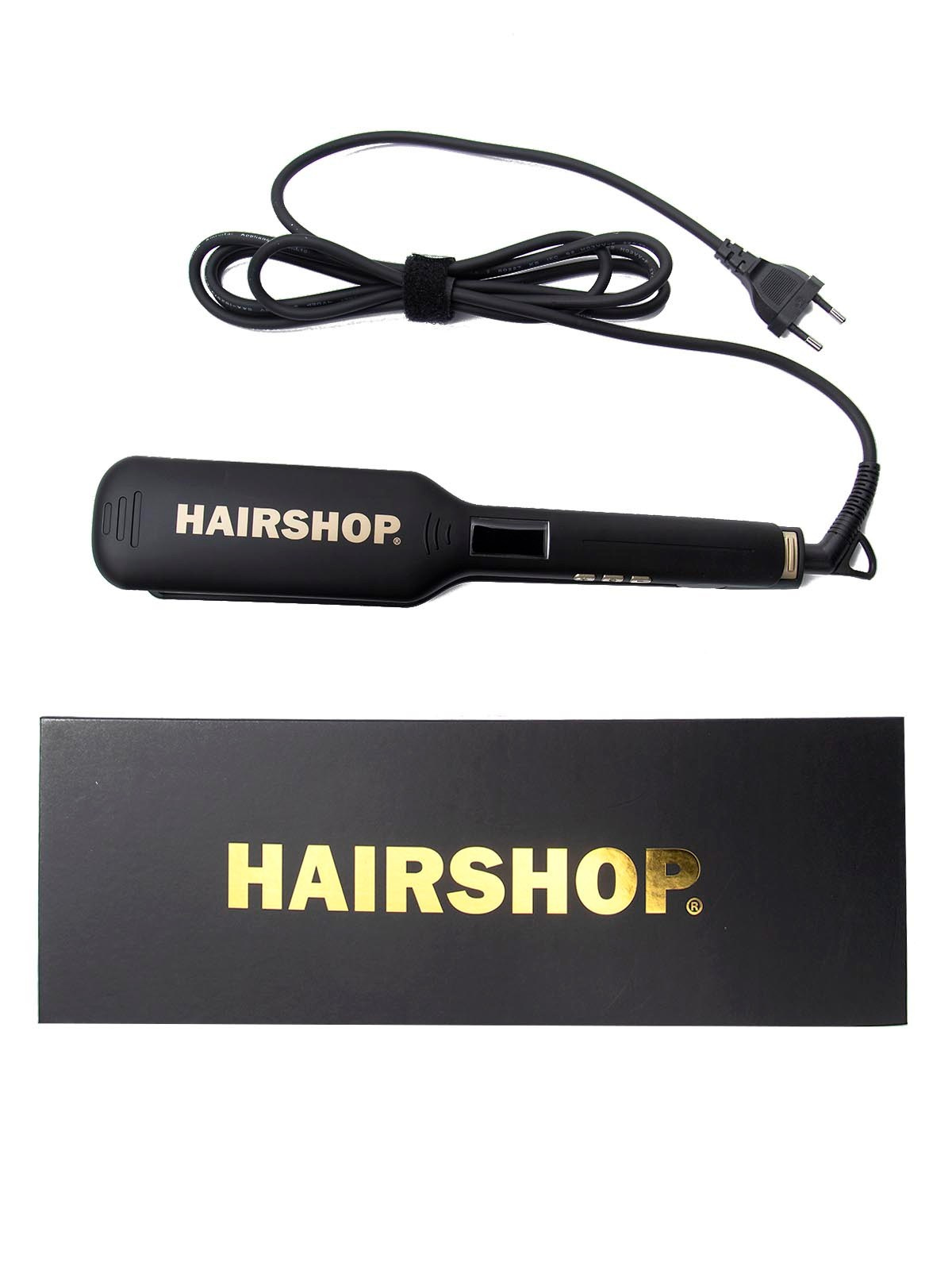 Предметная съёмка — утюжок для волос Hairshop, комплект.