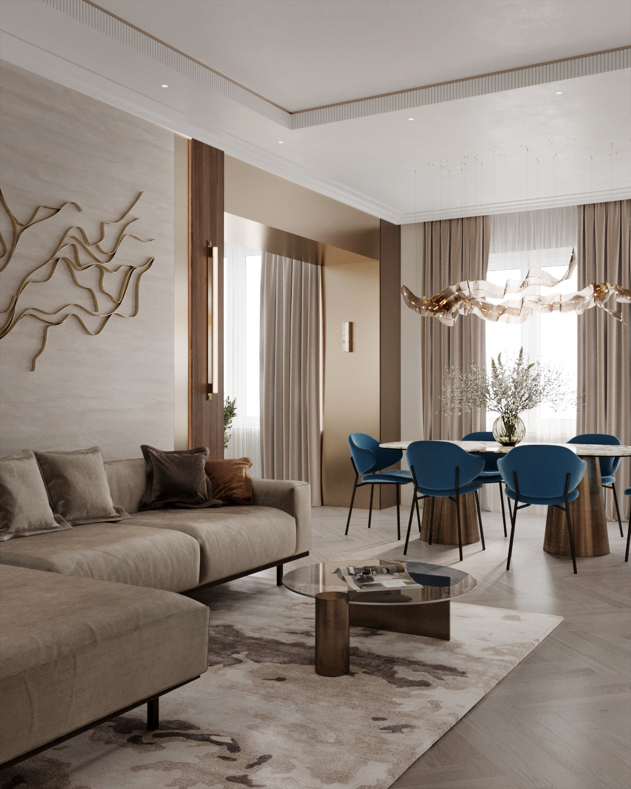 KUTUZOVA. Дизайн интерьера бизнес класса Москва Янина Филиппова