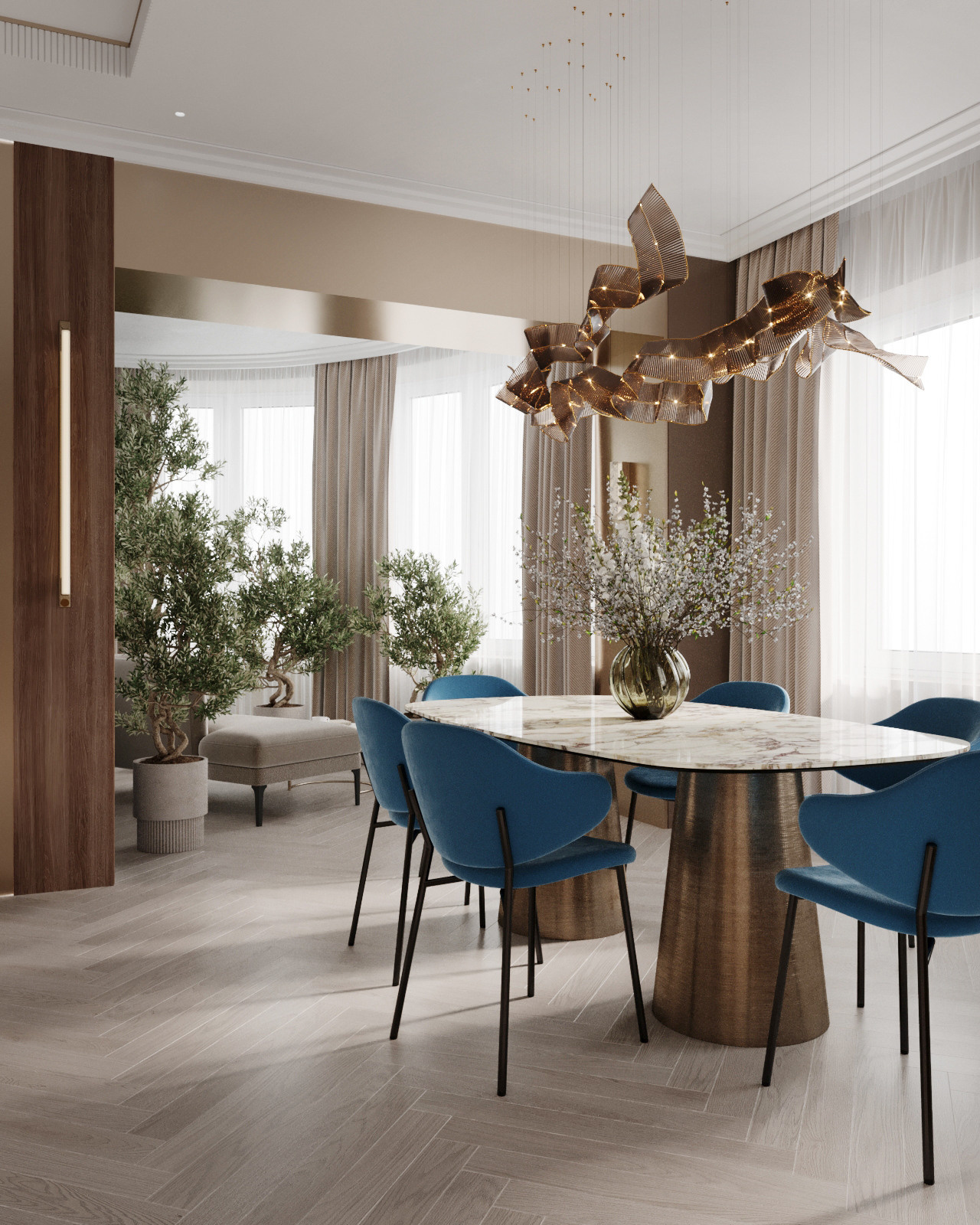 KUTUZOVA. Дизайн интерьера бизнес класса Москва Янина Филиппова