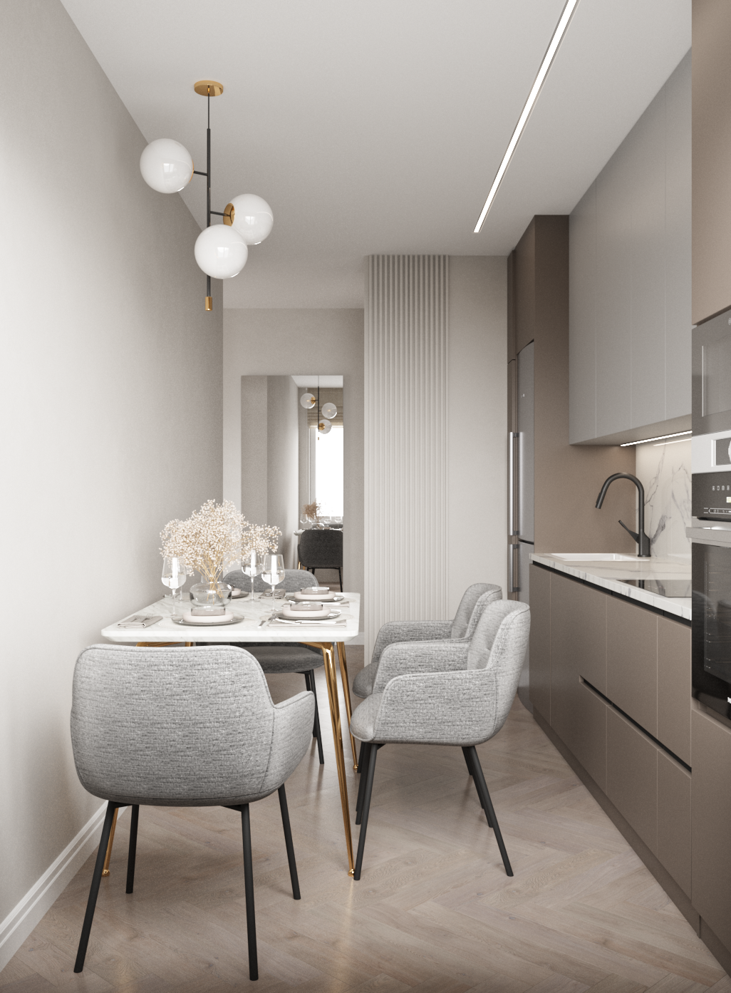 Квартира в современном стиле. Дизайнер интерьеров Ростов-на-Дону Кристина Карпенко