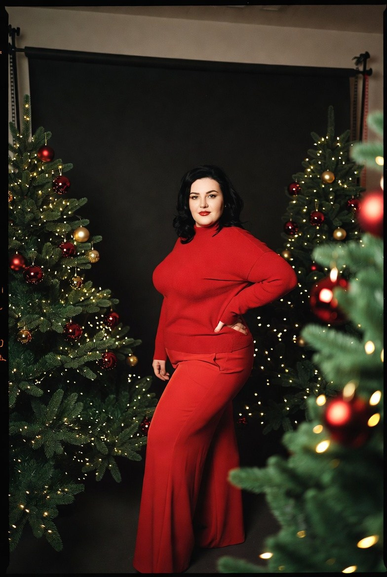 Плюс сайз в красном