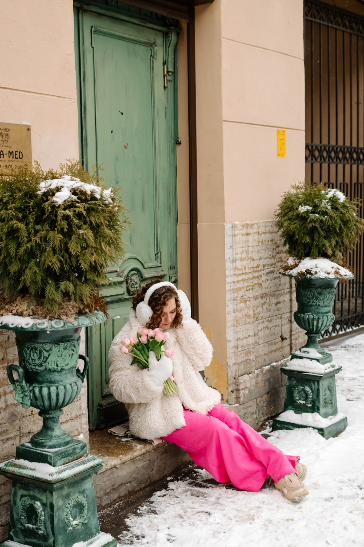 Юля с тюльпанами. Свадебный и сеейный фотограф в Санкт-Петербурге Елена Худякова