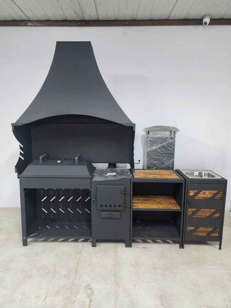 «Джета с вытяжным зонтом и функцией смокер. Купить / заказать мангал для дома в Краснодаре от производителя «Дарбин»