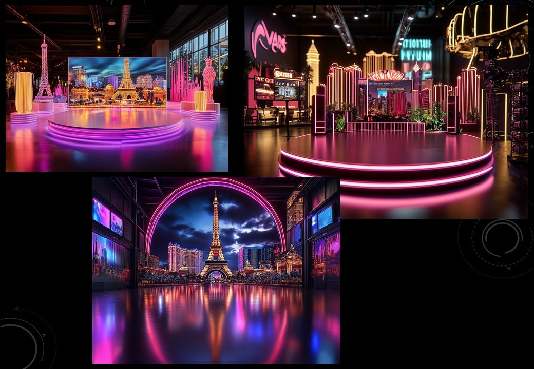 Концепция декора для корпоративного мероприятия в стиле «Лас-Вегас» для LAZAR DECOR. Главная