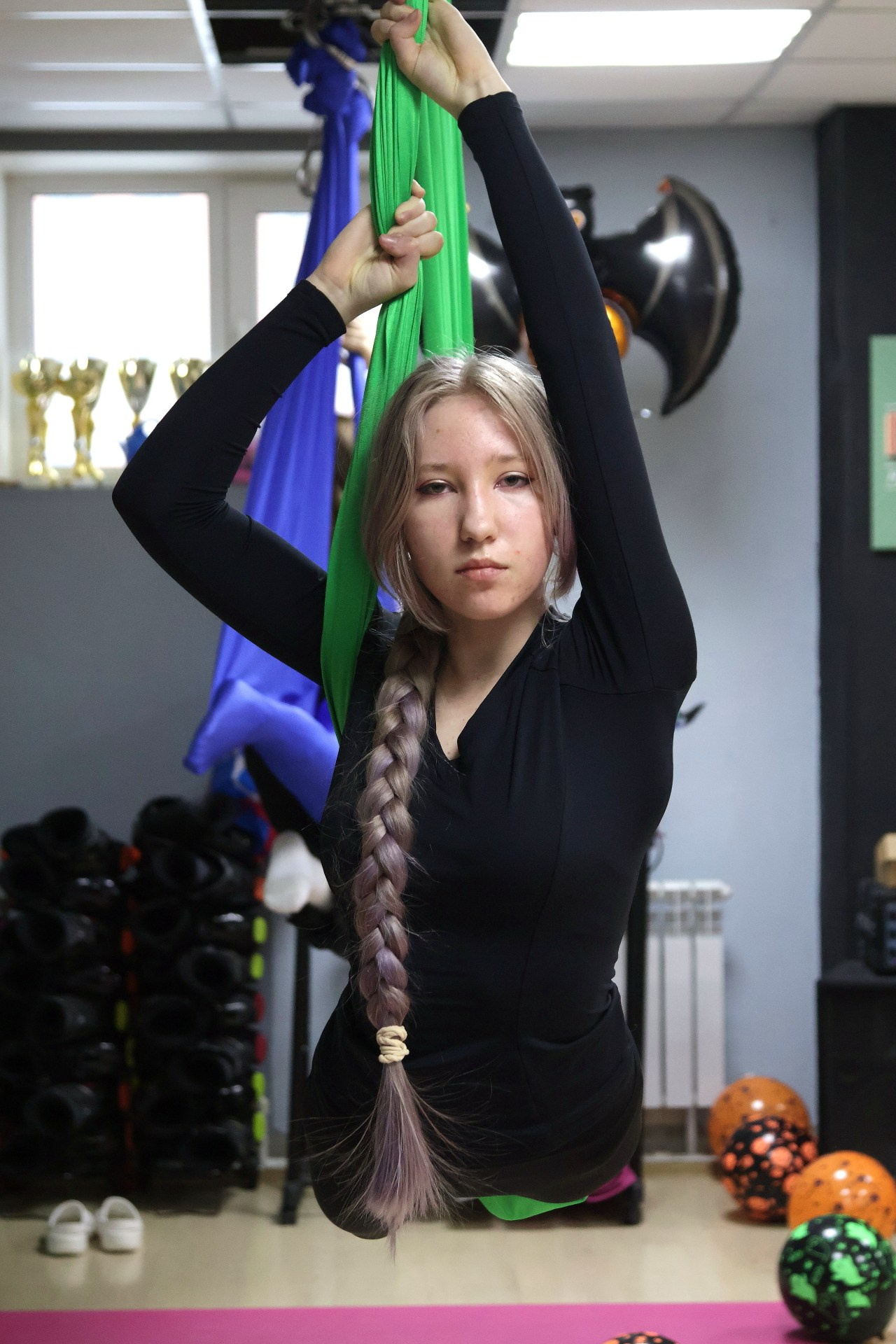 Фотосъемка занятия по фитнесу в гамаках. Спортивный и репортажный фотограф Ермакова Светлана