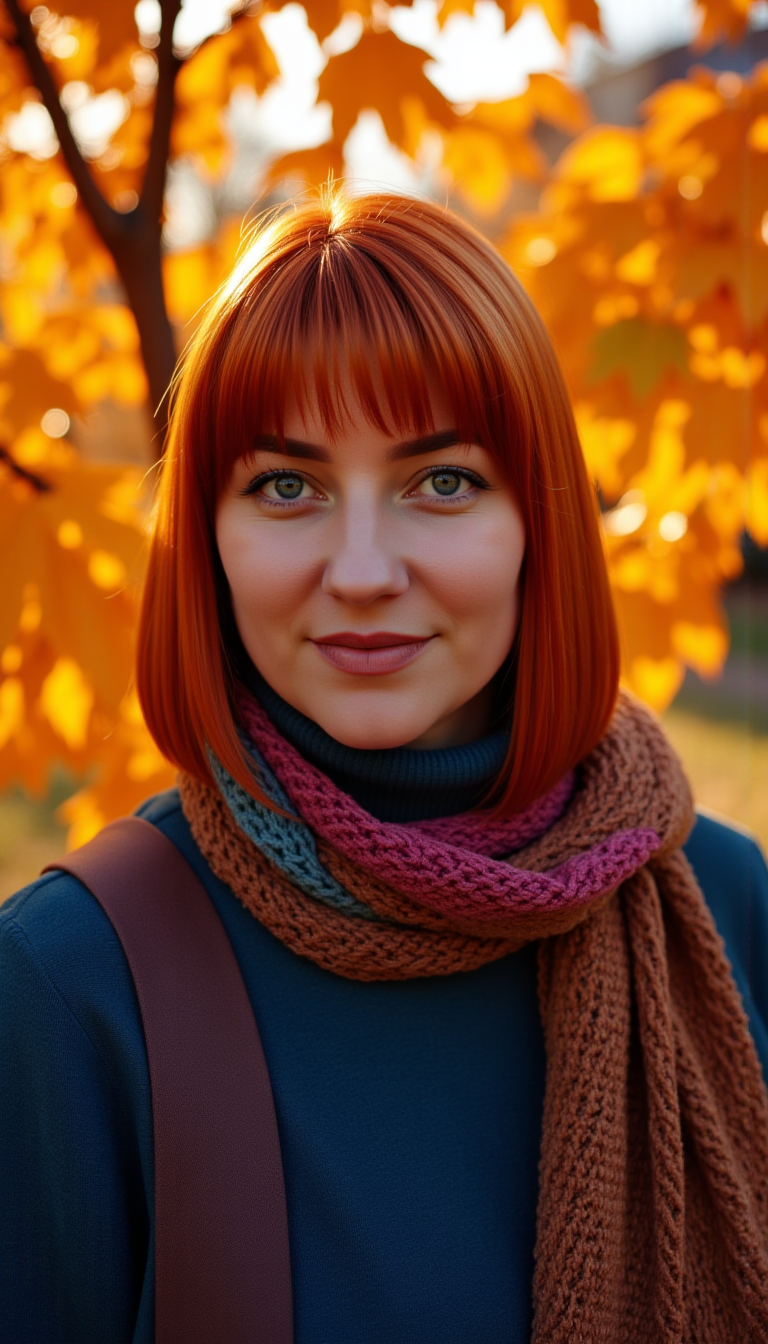 Осенняя фотосессия. AI-фотограф — Ольга Герман. Нейрофотосессии, уникальные цифровые портреты и образы будущего