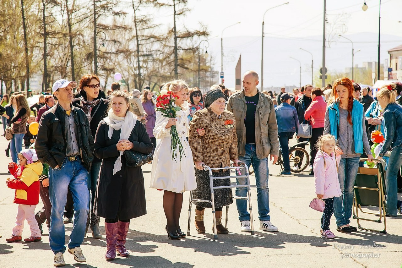 Празднование Дня победы 9 мая в Красноярске