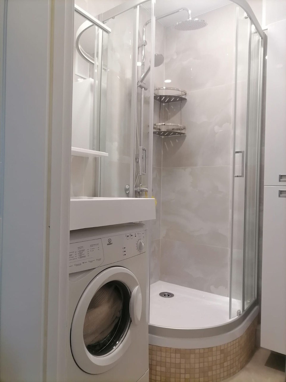 Ванная комната (ул. Хусаина Мавлютова д. 17). Ремонт санузла, туалета, ванной под ключ в Казани. Укладка плитки