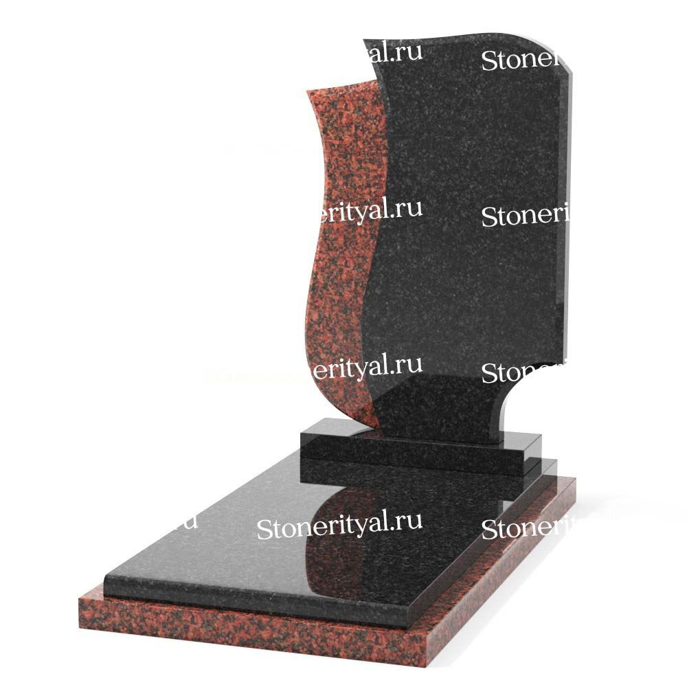 Комбинированные памятники на одного. Изготовление и установка памятников в Москве и МО