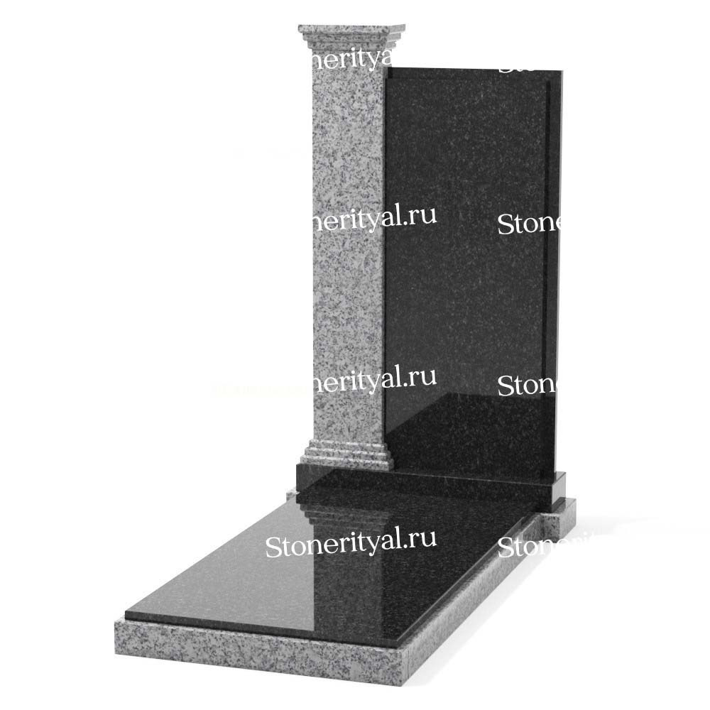 Комбинированные памятники на одного. Изготовление и установка памятников в Москве и МО