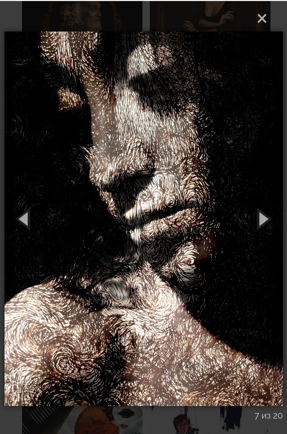 художественные портреты Форуг Явари на стыке фотографии и цифрового искусства