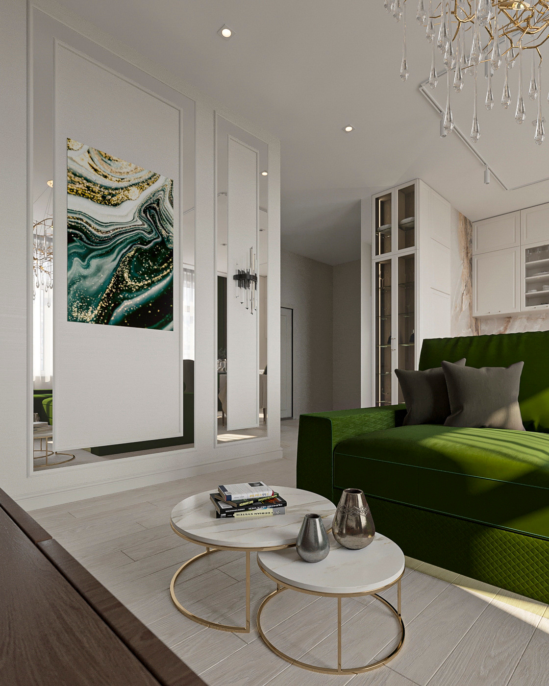 ГОСТИНАЯ СОВМЕЩЕННАЯ С КУХНЕЙ. Irina Balykina — Interior 3D Visualisation