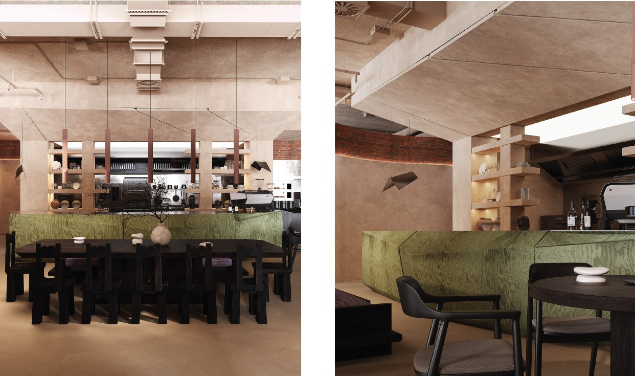 Ресторан грузинской кухни. Дизайнер интерьера в Москве Екатерина Шаймердинова