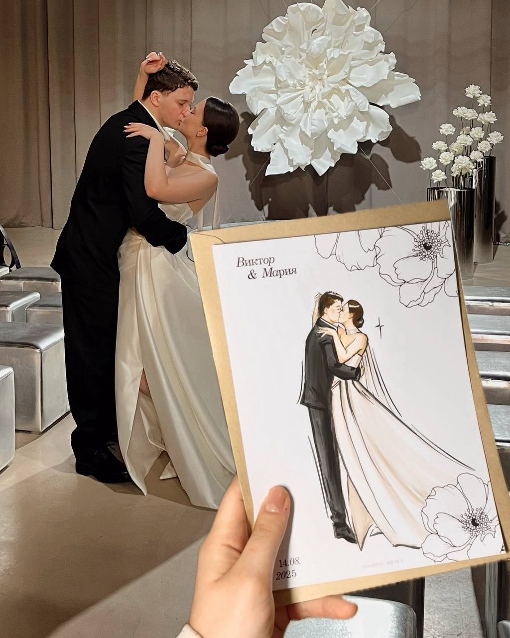 Скетчи  гостей на свадьбах, днях рождениях, праздниках в полный рост. Eventiss art agency| Художники и арт-услуги на мероприятие Москва и МО