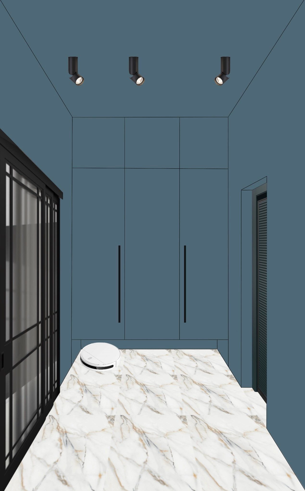 Квартира на ул. Павла Корчагина (эскизная визуализация). Дизайнер интерьера Квасова Вероника