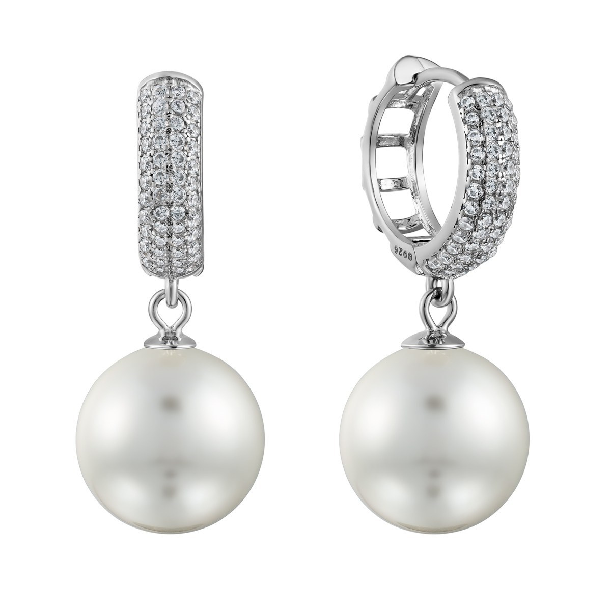 Серьги с камнями и жемчугом