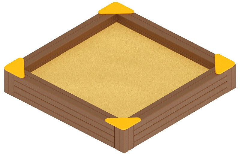 Песочница Солнышко мини - ИО 5.01.12-И1 Габариты (ШхДхВ): 1200x1200x220 Зона безопасности, мм: 2200х2200