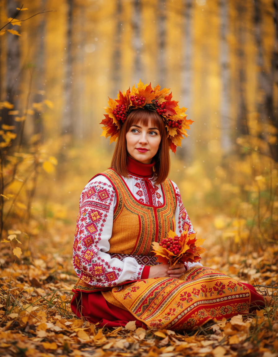 Осенняя фотосессия. AI-фотограф — Ольга Герман. Нейрофотосессии, уникальные цифровые портреты и образы будущего