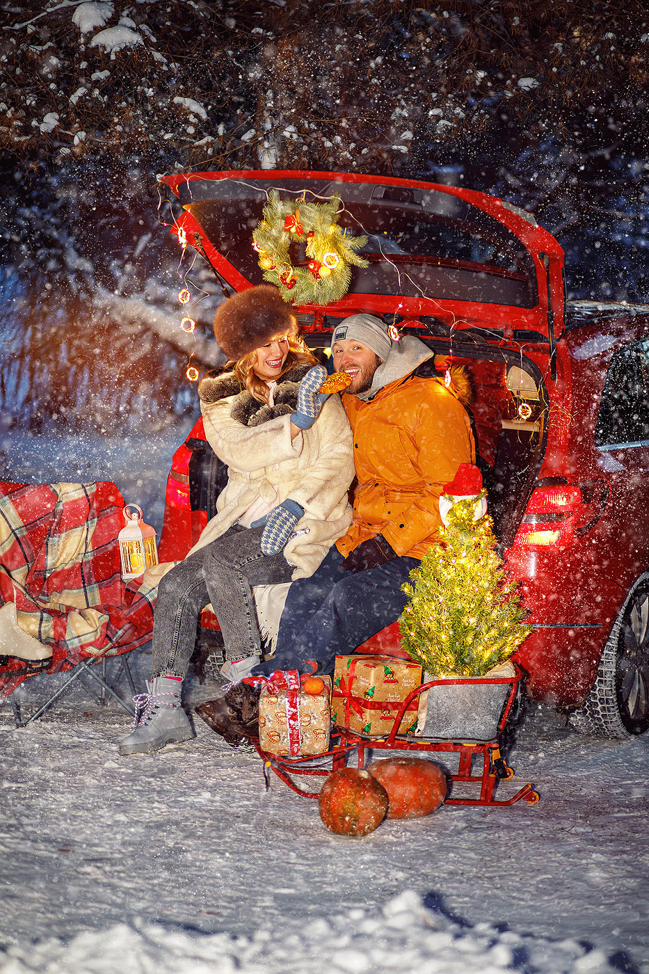 Christmas Car. Семейный, детский фотограф, бизнесконтент, актерское портфолио в Москв