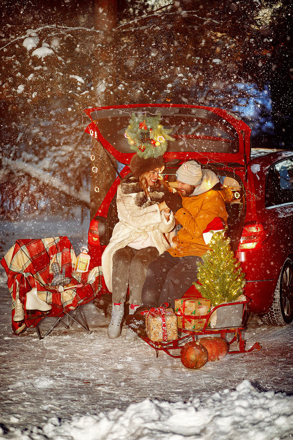 Christmas Car. Семейный, детский фотограф, бизнесконтент, актерское портфолио в Москв