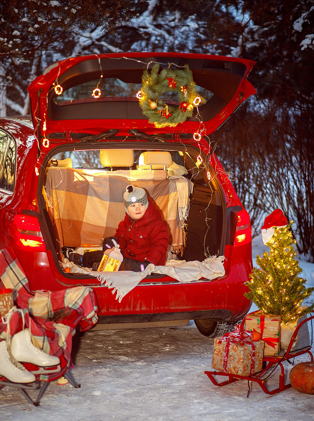 Christmas Car. Семейный, детский фотограф, бизнесконтент, актерское портфолио в Москв