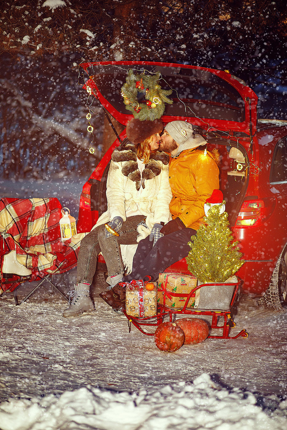 Christmas Car. Семейный, детский фотограф, бизнесконтент, актерское портфолио в Москв