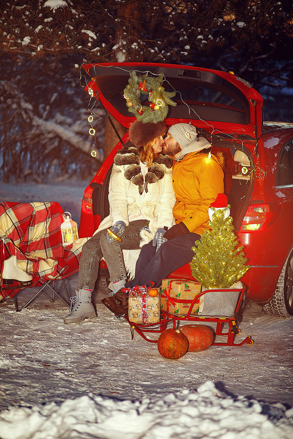 Christmas Car. Семейный, детский фотограф, бизнесконтент, актерское портфолио в Москв