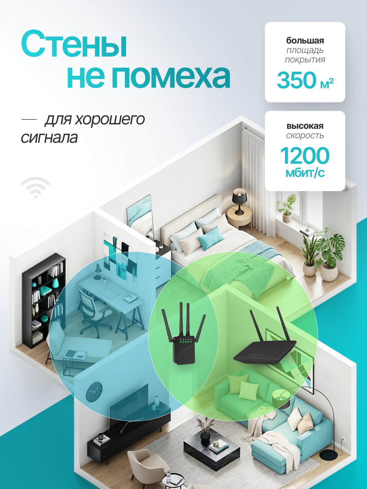 Усилитель Wi-fi. Инфографика для маркетплейсов — khdesign_wb
