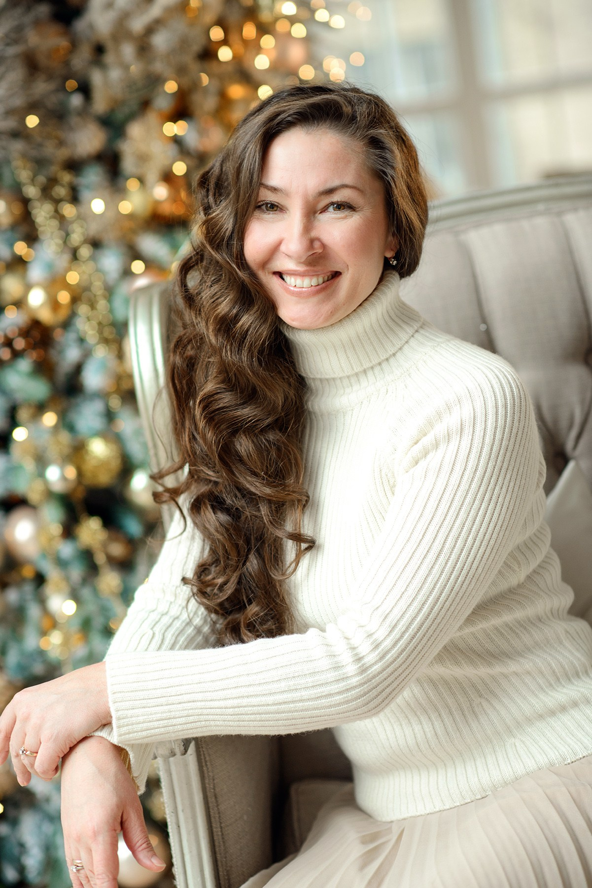 Woman , Studio photo shoot at Christmas time