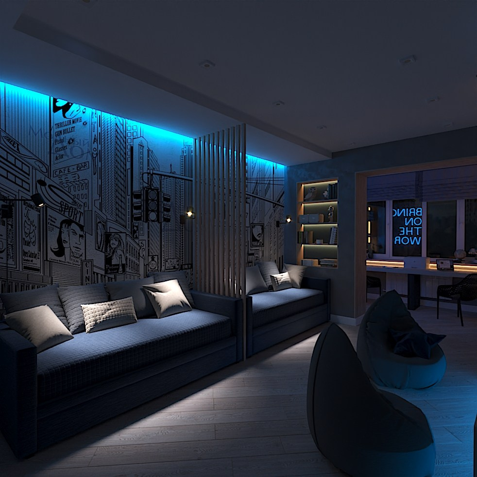 Детская для двух мальчиков. Студия дизайна FishkaRom в Краснодаре и по всей России