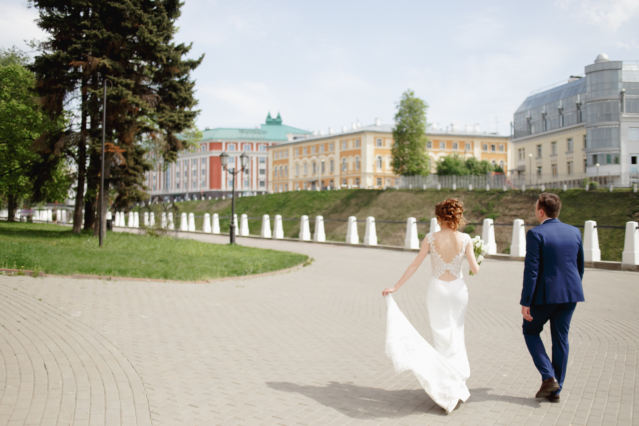 Алена и Борис (прогулка и начало банкета). Семейный и свадебный фотограф в Нижнем Новгороде