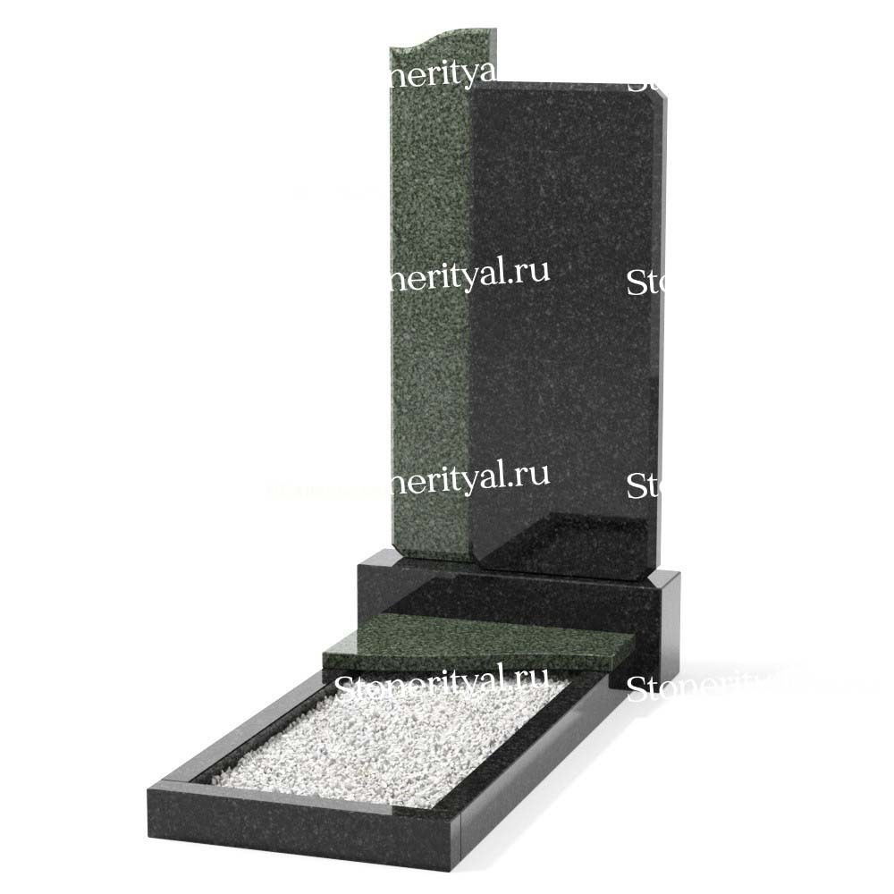 Комбинированные памятники на одного. Изготовление и установка памятников в Москве и МО