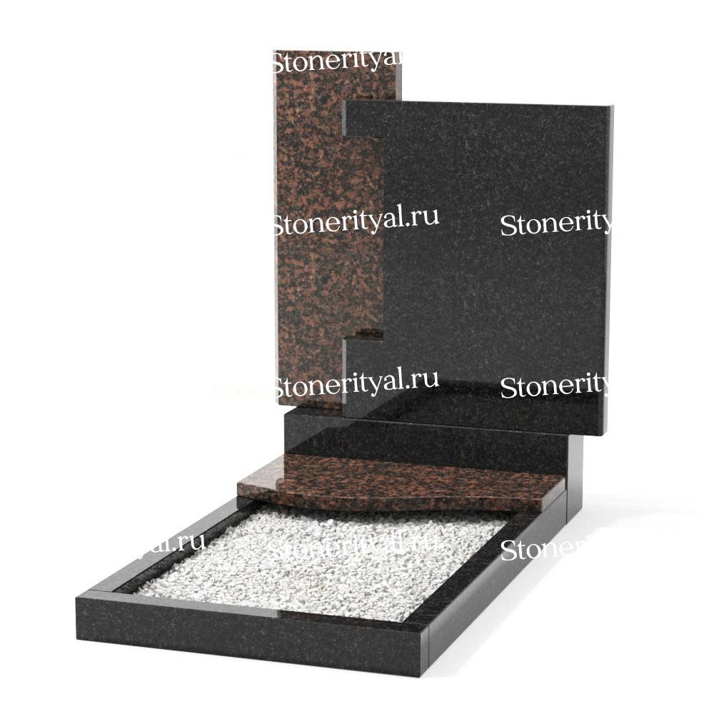 Комбинированные памятники на одного. Изготовление и установка памятников в Москве и МО