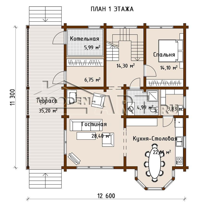 «Истра» 255 кв. м. Проекты деревянных домов
